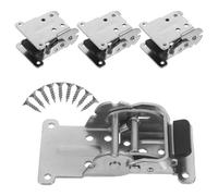 BELLIFFY Bisagra Plegable Autoblocante de Acero Inoxidable 4 Unidades Plateada Soporte de Bloqueo para Patas de Mesa y Cama Bisagra Extensible Resistente para Muebles Multifuncionales y