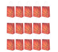 BELLIFFY Bolsas de Papel Pequeñas para Regalos de Baloncesto con Asas, 24 Unidades, Bolso Mediano para Fiestas y Embalaje de Golosinas en Eventos Deportivos