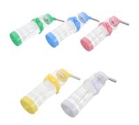 BELLIFFY Botellas de Agua para Roedores 250 Ml Dispensador Antigoteo Automático para Hámster Conejos y Chinchillas Set 5 Piezas Colores Surtidos Bebedero Colgante para