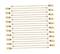 BELLIFFY Broches de Joyería Alfileres para Ramilletes 90mm Metal con Tapón 20 Piezas para Manualidades Bufandas y Solapas Mujer Resistente y Duradero