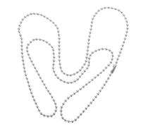 BELLIFFY Cadena Inoxidable 27 Pulgadas 2.4Mm Collar Placa de Identificación para Perro Cadenas de para Manualidades Resistente y Duradera para Bricolaje