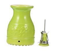 BELLIFFY Caja De Moxa De Cerámica Doble Capa, Portátil, Aislante Térmico, Para Terapia De Raspado y Masajes, Herramienta De Bienestar Para Uso Diario, Ergonómica, Ligera, Para Acupuntura y Relajación