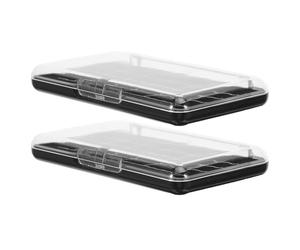 BELLIFFY Caja de Sombras de Ojos Vacía con Tapa Transparente 24 Ranuras para Maquillaje Ligero y Versátil 2 Piezas Adecuado para Uso en Casa y Viajes