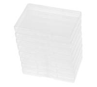 BELLIFFY Caja plastico tarjetas caja de plástico transparente para tarjetas, tarjetero compacto, 8 unidades, para naipes y tarjetas de presentación, uso portátil en oficinas y exhibiciones
