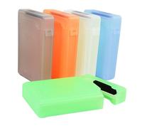 BELLIFFY Caja Protectora Discos Duros Portátil Caja De Almacenamiento De Disco Duro De Plástico Resistente a Golpes Polvo Y Humedad 4.33 X 2.99 X 2.12 in 15 Piezas para Oficina Y Hogar