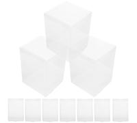 BELLIFFY Cajas Transparentes de PVC para Regalos Navideños Tamaño 10X10X14 CM Pack de 15 Unidades para Embalaje de Dulces Manzanas y Golosinas en Fiestas y Celebraciones