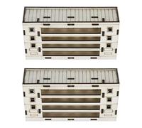 BELLIFFY Casas de Madera Pequeñas sin Terminar para Manualidades Modelo de Cabaña de Madera Resistente Decoración para Mesa de Arena Pack de 2 Piezas para DIY y Proyectos Creativos