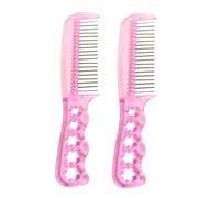 BELLIFFY Cepillo para Peluca Sintética y Extensiones de Cabello 2 Unidades Diseño Antiestático Rosa Cuidado Profesional Muñecas Niñas Accesorios de Peinado