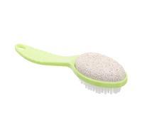 BELLIFFY Cepillo Para Pies Exfoliante y Cepillo De Doble Cara Piedra Pómez Natural, 1 Unidad, Tamaño Portátil, Para Eliminar Callos, Cuidado De Pies Para Viajes y Uso Diario, Color Verde