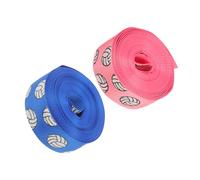 BELLIFFY Cinta Deportiva de Voleibol 22 MM 2 Rollos de Poliéster Impresión Resistente al Agua Colores Azul Real y Rosa Adecuado para Manualidades Decoración de Fiestas y Accesorios de