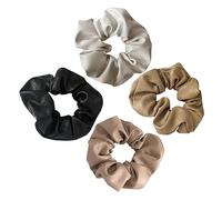 BELLIFFY Cintas Para El Cabello De Niñas y Mujeres 4 Piezas De Banda Elástica De Cuero Pu Accesorios De Pelo Lujosos