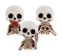 BELLIFFY Clip Difusor de Fragancia Coche con Calavera Diseño Único 3 Almohadillas Aromaticas para Ventilación Auto y Oficina