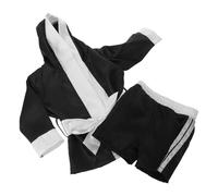 BELLIFFY Conjunto de Boxeo para Recién Nacido en Color Negro Mezcla de Fibra Sintética, Diseño Creativo y Costura Meticulosa para Sesión de Fotos en Estudio