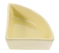 BELLIFFY Cuenco De Cerámica para Comida De Hámster para Bebés Forma Triangular para Osos De Seda No Masticable Fácil De Limpiar Color Amarillo