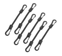 BELLIFFY Cuerdas Elásticas Doble Gancho Pom para Exteriores 6 Piezas Correas Multifuncionales para Amarre Camping Kayak y Uso Diario Resistentes y Portátiles