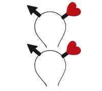 BELLIFFY Diadema Cabello Forma de Corazón 2 Piezas Accesorios para Fotos y Bodas Banda Ligera y Cómoda para San Valentín y Fiestas Adornos para Peinado Romántico