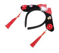 BELLIFFY Diadema Decorativa Cabello Estilo Palacio Rojo, Tamaño Único, Ligera, Para Mujer, Uso En Fiestas y Ceremonias