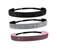 BELLIFFY Diademas De Yoga Para Mujer 3 Unidades Elásticas Deportivas Para Niñas De Ancho Reducido Para Equipos Deportivos.