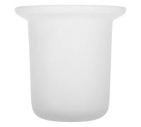 BELLIFFY Escobilla WC Vaso de Vidrio Esmerilado Antideslizante y Soporte Multifuncional para Baño, Adecuado Hogar y Aseos