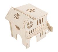 BELLIFFY Escondite De Madera para Hámster Escondite Decorativo para Ratas Villa Resistente De Pisos