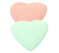 BELLIFFY Esponjas Faciales para Dedos 2 Unidades, Guantes de Limpieza Facial de Exfoliantes Suaves, Colores Naranja y Verde, Reutilizables para Maquillaje y Cuidado Diario Piel Sensible