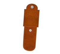 BELLIFFY Estuche de Viaje Funda Protectora de Seguridad para Afeitadora Manual de Hombre en Piel Marrón y Diseño Vintage Clásico para Reuniones y Viajes de Negocios