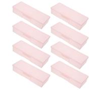 BELLIFFY Estuche Organizador de Herramientas de Uñas Rosa Grande de Plástico Caja de Almacenamiento para Manicura 8 Piezas Compacto y Portátil para Uso Diario y Viajes