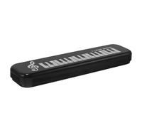 BELLIFFY Estuche para Lápices y Bolígrafos Diseño Teclado de Piano, Caja de Papelería de Plástico Negro, Tamaño Pequeño Portátil, Adecuado para Maquillaje y Oficina