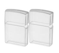 BELLIFFY Funda Plástica Transparente para Mechero De Queroseno 2 Piezas Protectora Portátil Compatible con Zippo Cubierta Resistente para Mechero Y Estuche para De Humo