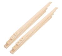 BELLIFFY Guías de Rodillos para Losas de Cerámica de Madera de Pino Beige, Set de 8 Piezas Espesores 3, 5, 7 y 10 Mm, Herramienta para Cortar y Ajustar Grosor en Manualidades de Arcilla