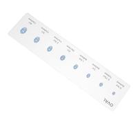 BELLIFFY Herramienta para Medir Tamaño y Forma de Gemas Ovalados, Regla Comparativa de Tallas para Anillos, Tabla Visual Portátil para Joyería y Fabricación de Cuentas, Uso Doméstico