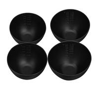 BELLIFFY Juego de 4 Recipientes de Silicona para Mezclar Mascarillas Faciales 2 Tazones Negros Grandes de 450 Ml y 2 Medianos de 250 Ml Aptos para Spa y Cuidado Facial Salón