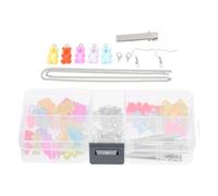 BELLIFFY Juego de Dijes para Hacer Joyas DIY con Charms Artesanales de Resina de Oso Set de Accesorios para Pendientes Pulsera y Pasador Adecuado para Manualidades Creativas