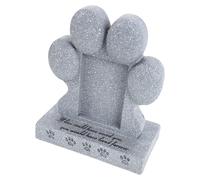 BELLIFFY Lápida para Mascotas Gris Resistente Intemperie, Piedra Conmemorativa para Perros y Gatos, Marcador de Tumba para Jardín Exterior, Señal Funeraria para Mascotas Perdidas