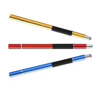 BELLIFFY Lápiz Táctil Capacitivo para Teléfono y Tablet 3 Piezas con Punta de Tela Conductora y Ventosa Lápiz para Pantalla Táctil Colores Rojo Azul Oscuro y Dorado Uso Profesional y
