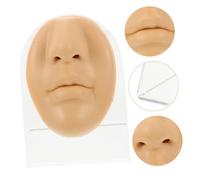 BELLIFFY Modelo Facial de Práctica para Piercing Boca y Nariz con Soporte Simulación Realista de Partes del Cuerpo para Entrenamiento Profesional Escuelas y Salones de Belleza Color Piel