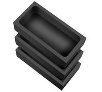 BELLIFFY Molde de Lingotes de Grafito Negro para Fundición de Metales Diseño Multifuncional y Uso Versátil, Paquete de 3 Piezas para Horno y Transporte