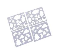 BELLIFFY Moldes para Fieltrar Lana Aguja 9 Piezas Plantilla DIY Manualidades Fieltro 4 Nubes 5 Flores Kit para Bordado Artesanal y Apliques Creativos