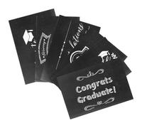 BELLIFFY Negras Tarjetas de Felicitación de Graduación Sobres 6 Piezas