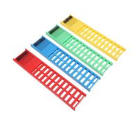 BELLIFFY Organizador de Anzuelos de Pesca 4 Piezas Soporte Plástico ABS Resistente 27X6X17 CM Almacenamiento para Líneas y Líderes Colores Amarillo Verde Rojo Azul Portátil para