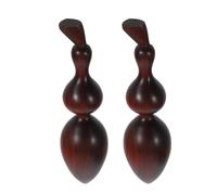 BELLIFFY Palo de Masaje de Madera de Gran Tamaño para Reflexología y Puntos Gatillo Herramienta Portátil para Masaje Corporal y Facial Set de 2 Unidades de Madera de Palo Rojo Púrpura
