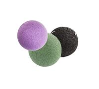BELLIFFY Paquete De 3 Esponjas Faciales Suaves Esponjas De Lufa Naturales Para El Cuidado Diario De La Piel Negras Verdes Veganas Biodegradables Seguras Para Todo Tipo De Pieles