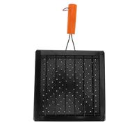 BELLIFFY Parrilla de Camping con Mango de Madera Ergonómico Resistente Altas Temperaturas Bandeja para Tostar Pan y Cocinar al Aire Utensilio Compacto y Versátil para Barbacoas y Picnic