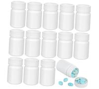 BELLIFFY Pastillero Portátil 20 Piezas 50 Ml Botella Espiral Blanca Segura Ecológica Para Viaje Almacenamiento Medicamentos Medicamento Uso Personal