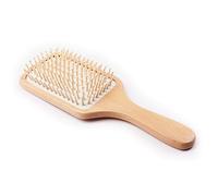 BELLIFFY Peine De Madera Para Masaje Del Cabello Cepillo Para El Cuero Cabelludo Color 25 X 8 Cm Con Extremo De Goma Y Bolsa De Gas Diseño Fácil De Usar