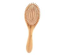 BELLIFFY Peine de Peluquería Antiestático de Bambú Natural 1 Unidad Redondo Masajeador para Cuidado Diario del Cabello y Cuero Cabelludo