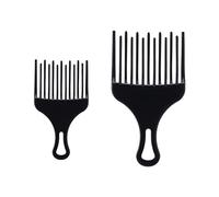 BELLIFFY Peine Para Peinar El Cabello 2 Piezas Peine De Plástico De Anchos Herramienta De Peluquería Para Hombres Peine Rastrillo Tamaños Negros Desenredante Masajeador