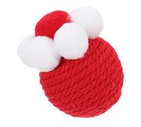 BELLIFFY Pelota De Sisal Interactiva para Gatos con Juguete Cachorros y Gatos Estimula El Masticación Color Rojo