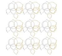 BELLIFFY Pendientes de Aro Franceses Cierre de Camarón 64 Piezas Oro y Blanco K Accesorios para Hacer Pendientes DIY para Mujer Bisutería Creativa y Festival