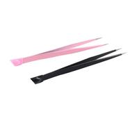 BELLIFFY Pinzas Adhesivas Para Manicura 2 Unidades Tamaño Compacto Herramienta De Bricolaje Doble Cabeza Para Decoración De Uñas Uso Profesional y Doméstico